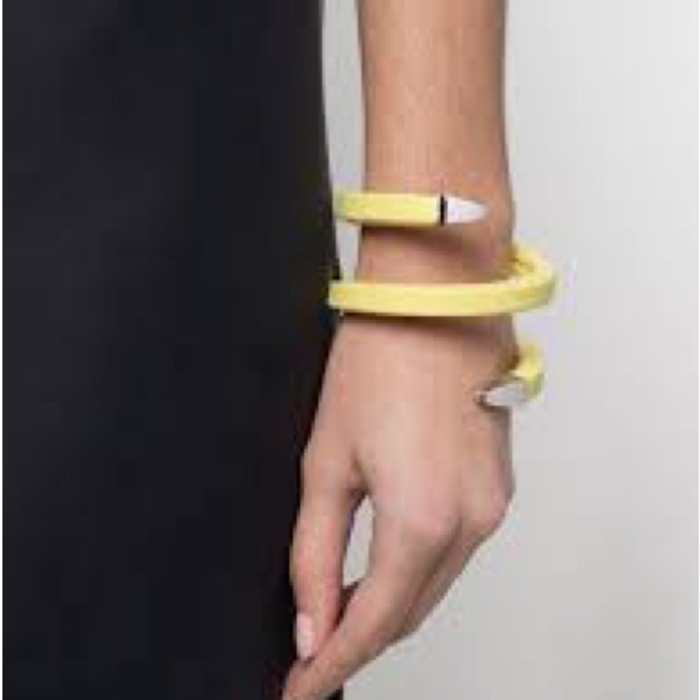 Bottega Veneta Yellow snake leather Bracelet